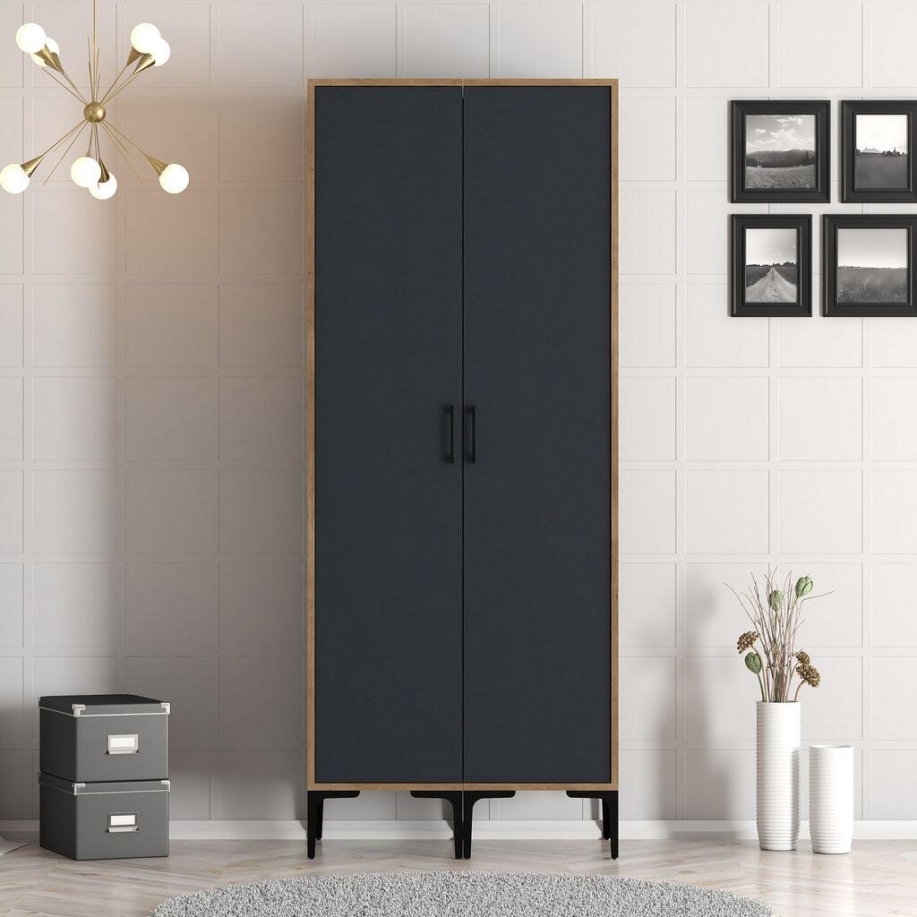 Гардеробер Hanah Home Kumsal SS, 80x201.4x47.5 см, Антрацит