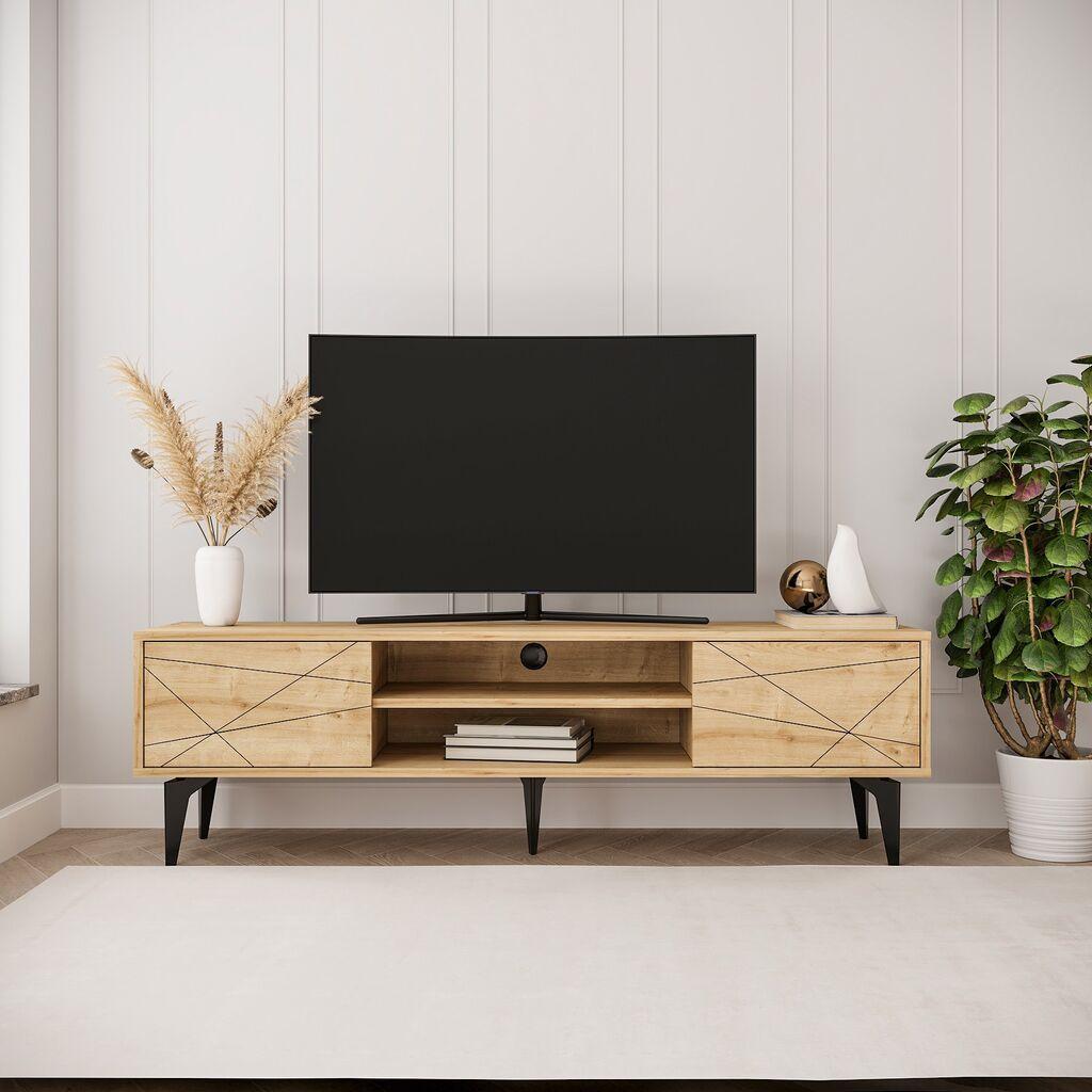 Комода за телевизор Hanah Home Brandon, 160x48.2x39.6 cm, даб
