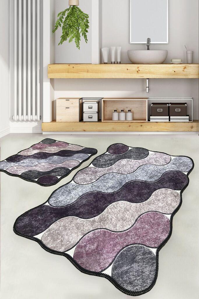 Килими за бања L'essentiel Maison, Circle Purple, 2 парчиња