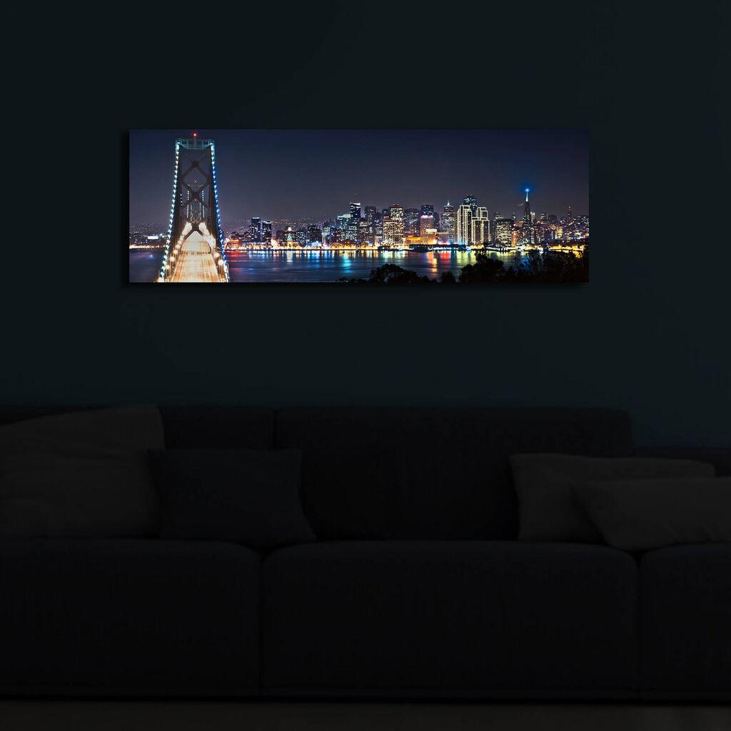 Слика „Волити" на платно со LED осветлување 30x90 см