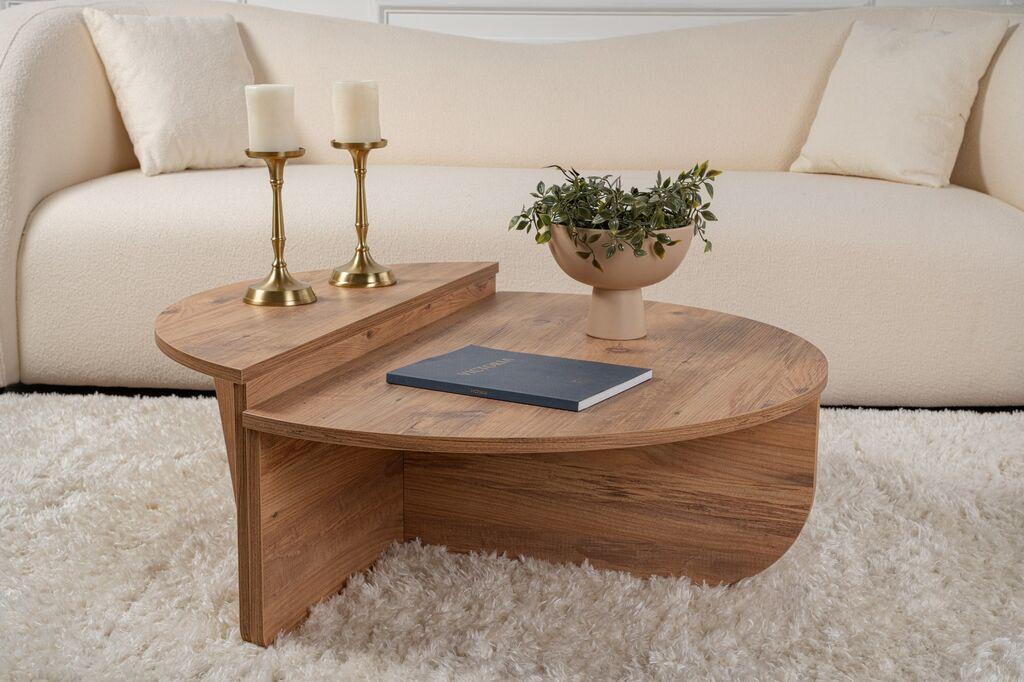 Комплет за маса Hanah Home Klub Orion, 90x60x30, 85x30x35cm, 2 парчиња, кафеава