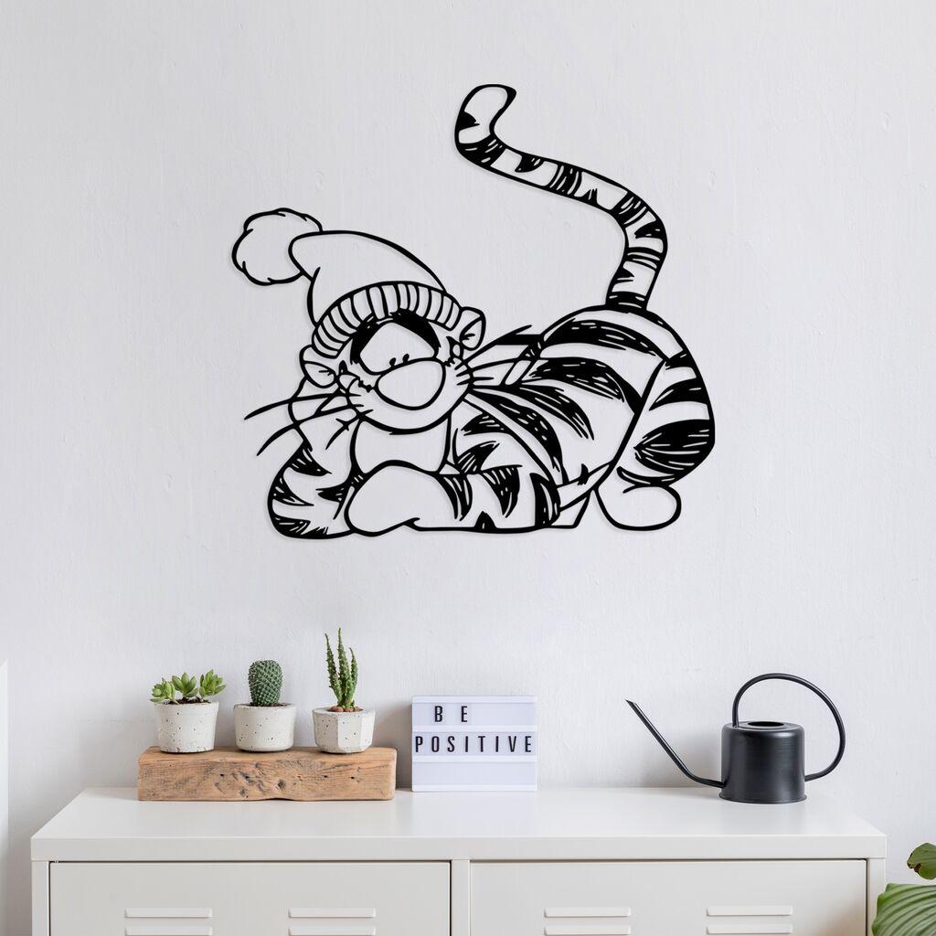 Wallity декорација за dzид Тигар, 66 x 70 см, црна