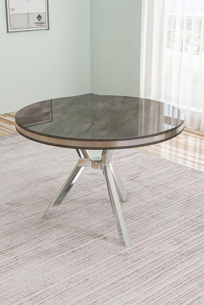 Трпезариска маса Hanah Home Mos, 90x74x90 см, хромирана
