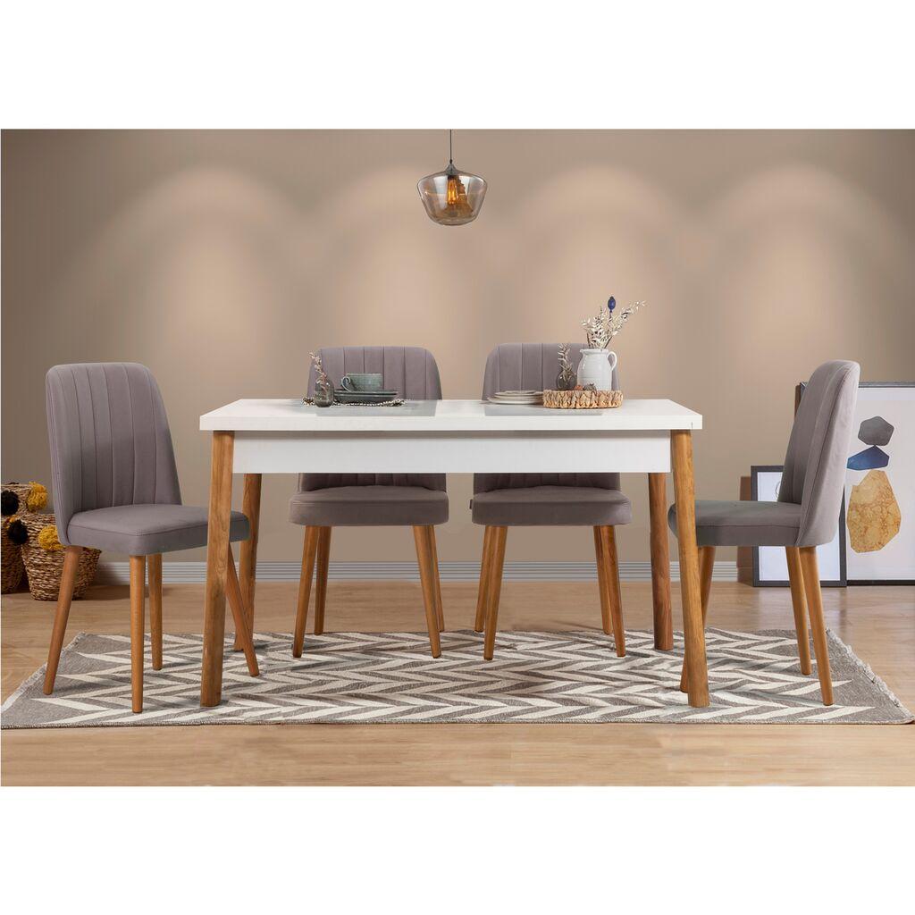 Трпезариски сет Hanah Home Costa, 5 парчиња, сив