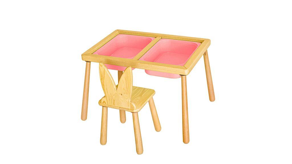 Детска маса и столче „Хана Хоум", розова