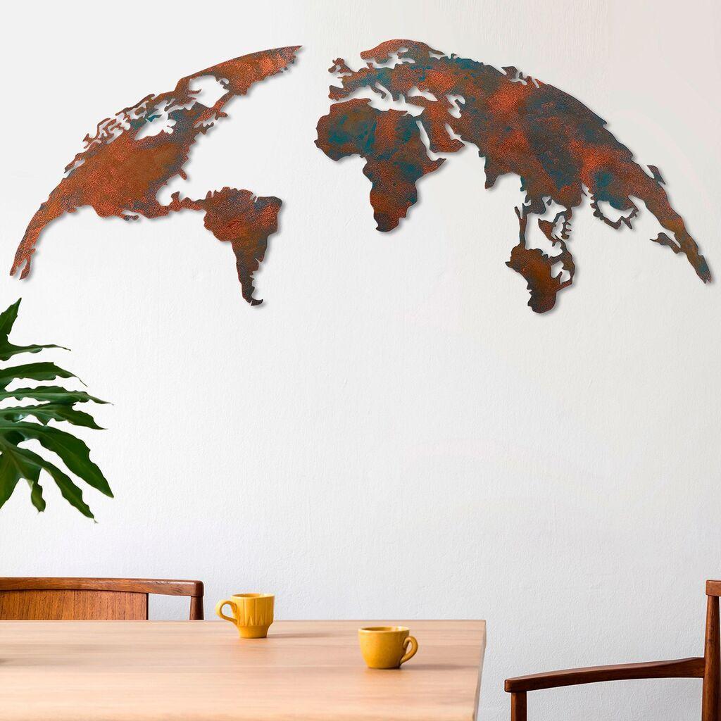 Wallity dzидна декорација Светска мапа, 150 см x 59 см, шарена