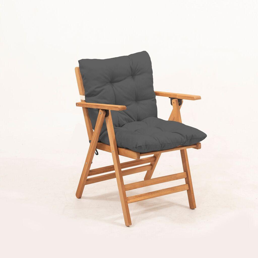 Градинарска столица Hanah Home MYL04, 45x89x43 см, антрацит