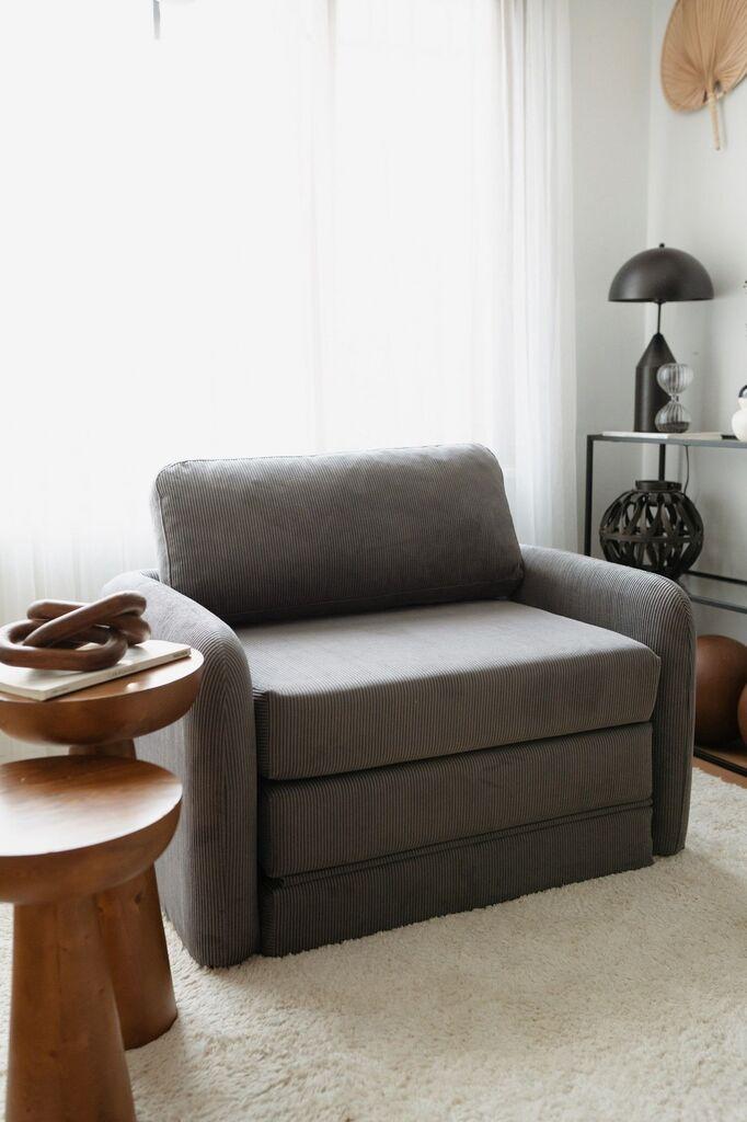 Фотелја на расклопување Atelier del Sofa Nest, 110x77x83 см, сива