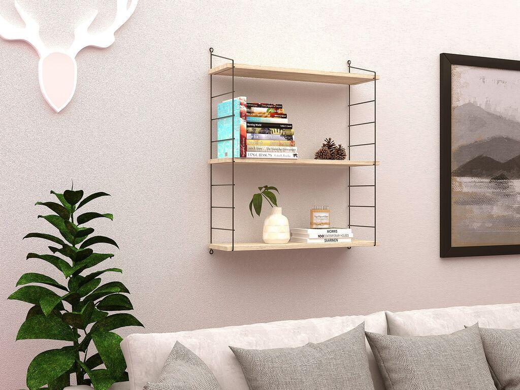Hanah Home dzидна полица Armoni, 72x85x20 см, кремаста