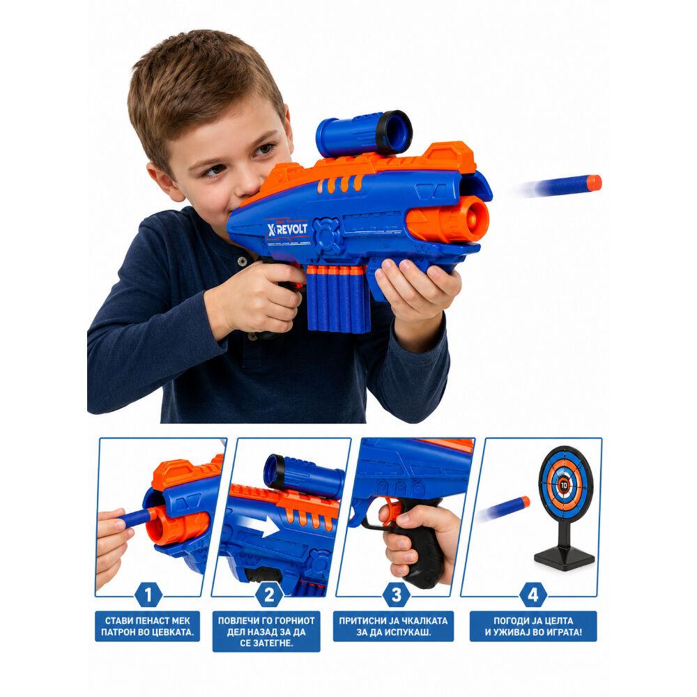 X-REVOLT Storm Shooter Пушка со Пенасти Патрони