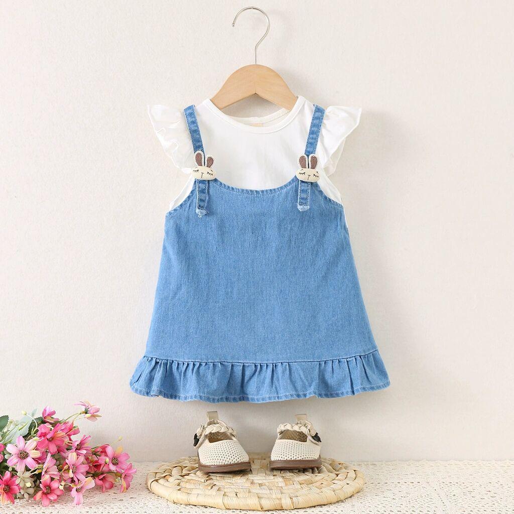 Фармерско фустанче со маичка