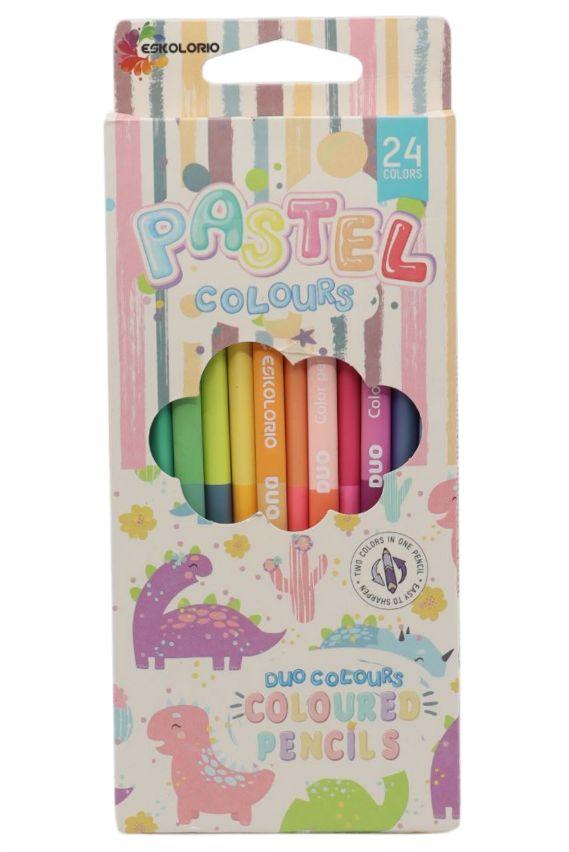 Eskolorio Дрвени бои - пастел дуо 1/12