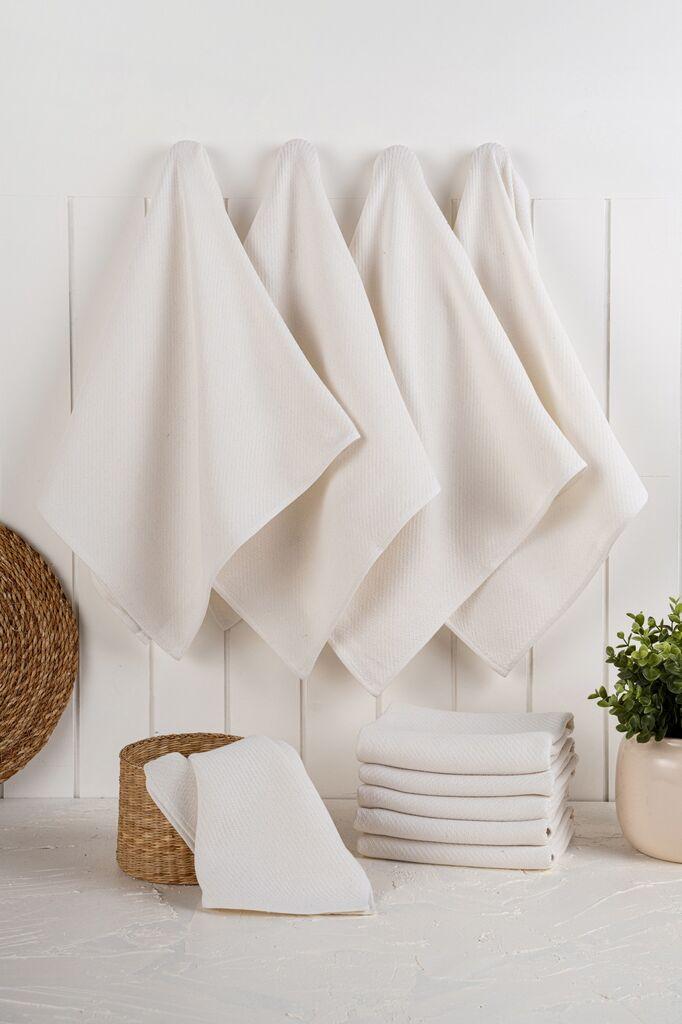 Кујнски крпи Хермија Елоиз, 10 парчиња, бели