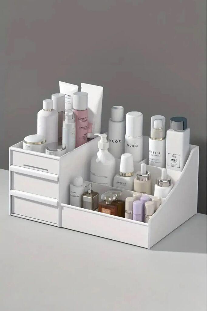 Организатор за шминка Hermia Byv, 28x17x13 см, бел