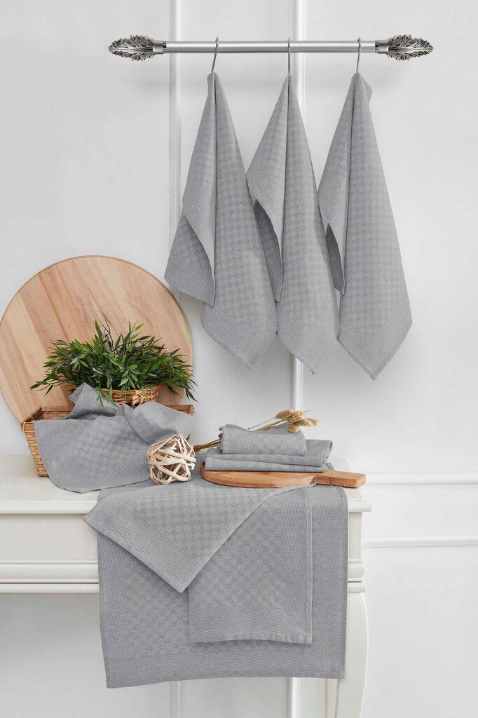 Кујнски крпи Хермија Лола, 10 парчиња, сиви