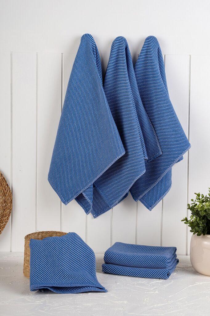 Кујнски крпи Хермија Елоиз, 6 парчиња, темно сини