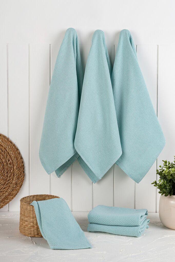 Кујнски крпи Хермија Елоиз, 6 парчиња, боја на мента