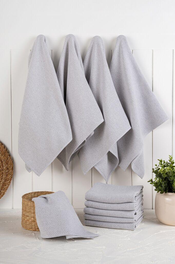 Кујнски крпи Хермија Елоиз, 10 парчиња, сиви