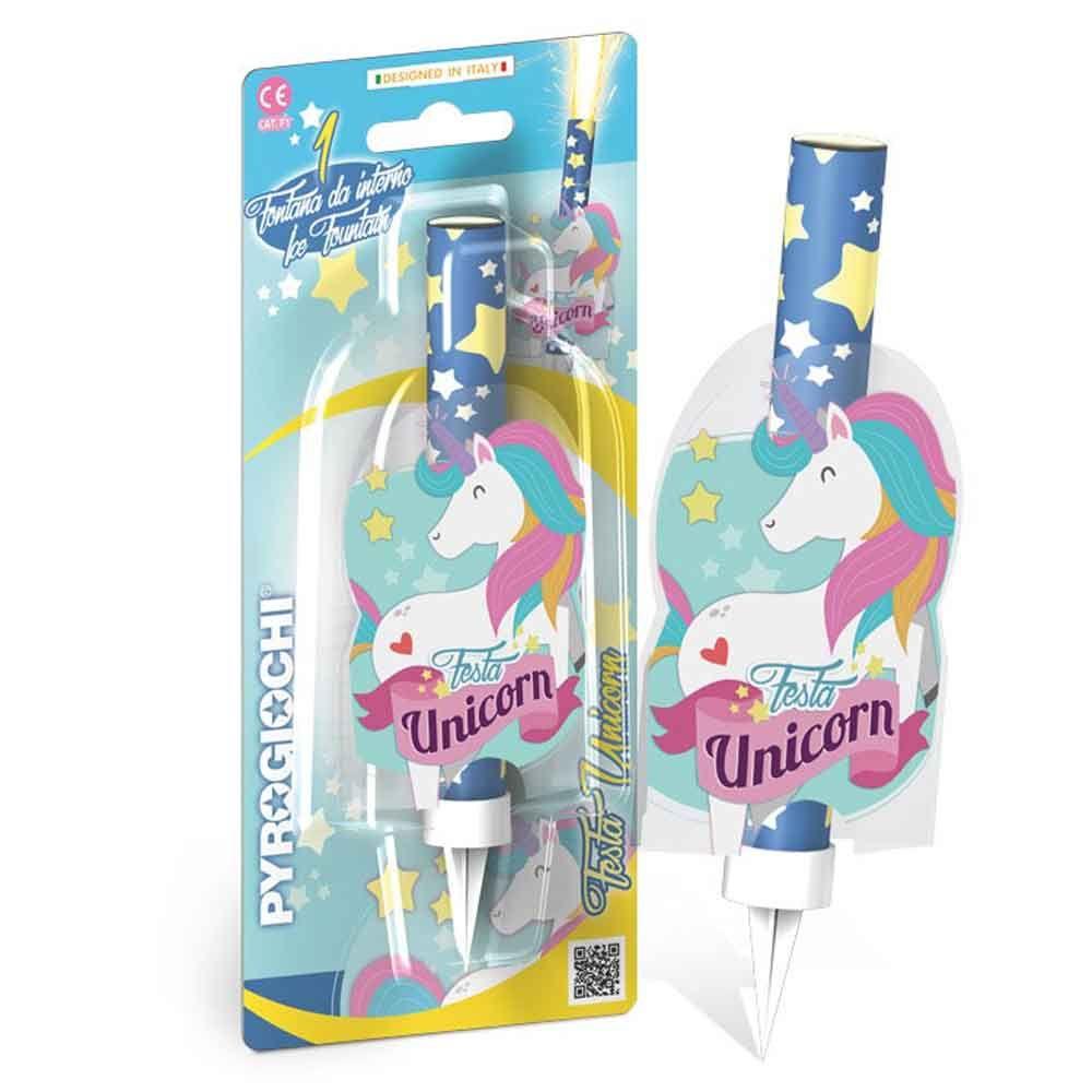 Pyrogiochi Прскалка, За на торта, Unicorn, 14,5цм,  Festa, 41220