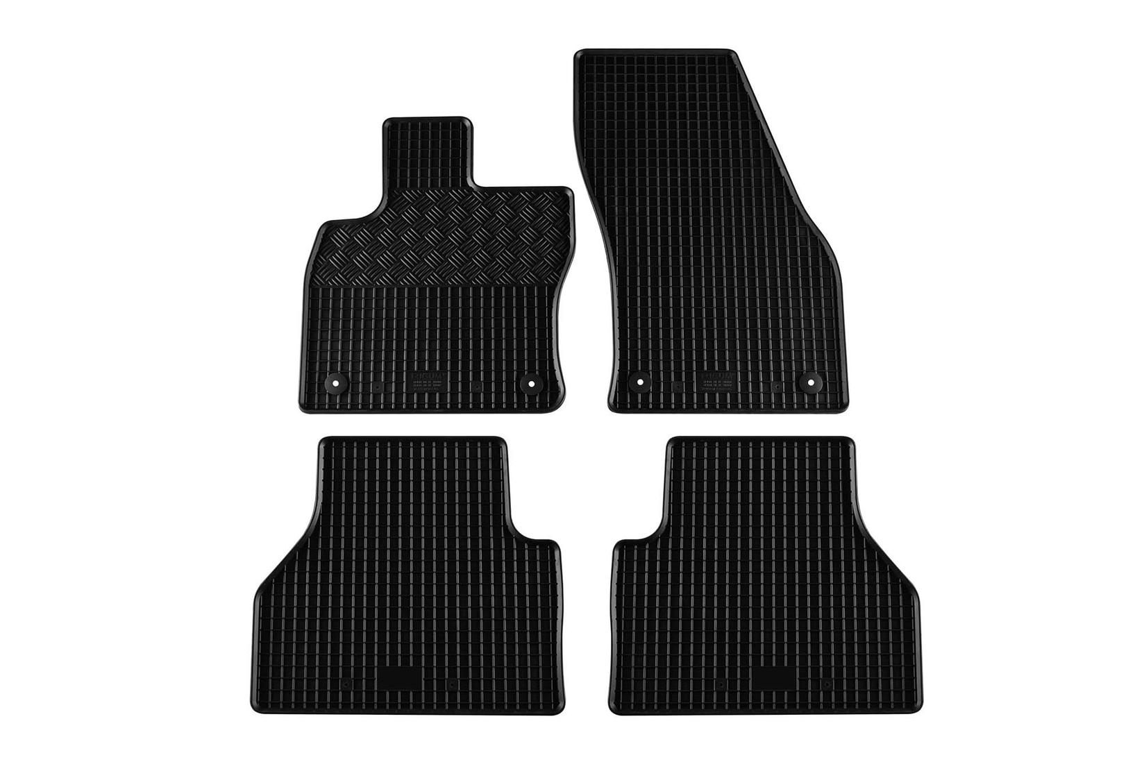 RIGUM Гумени патосници за Volkswagen Caddy по 2021 година Ford Tourneo Connect по 2022 година 4 дела црни