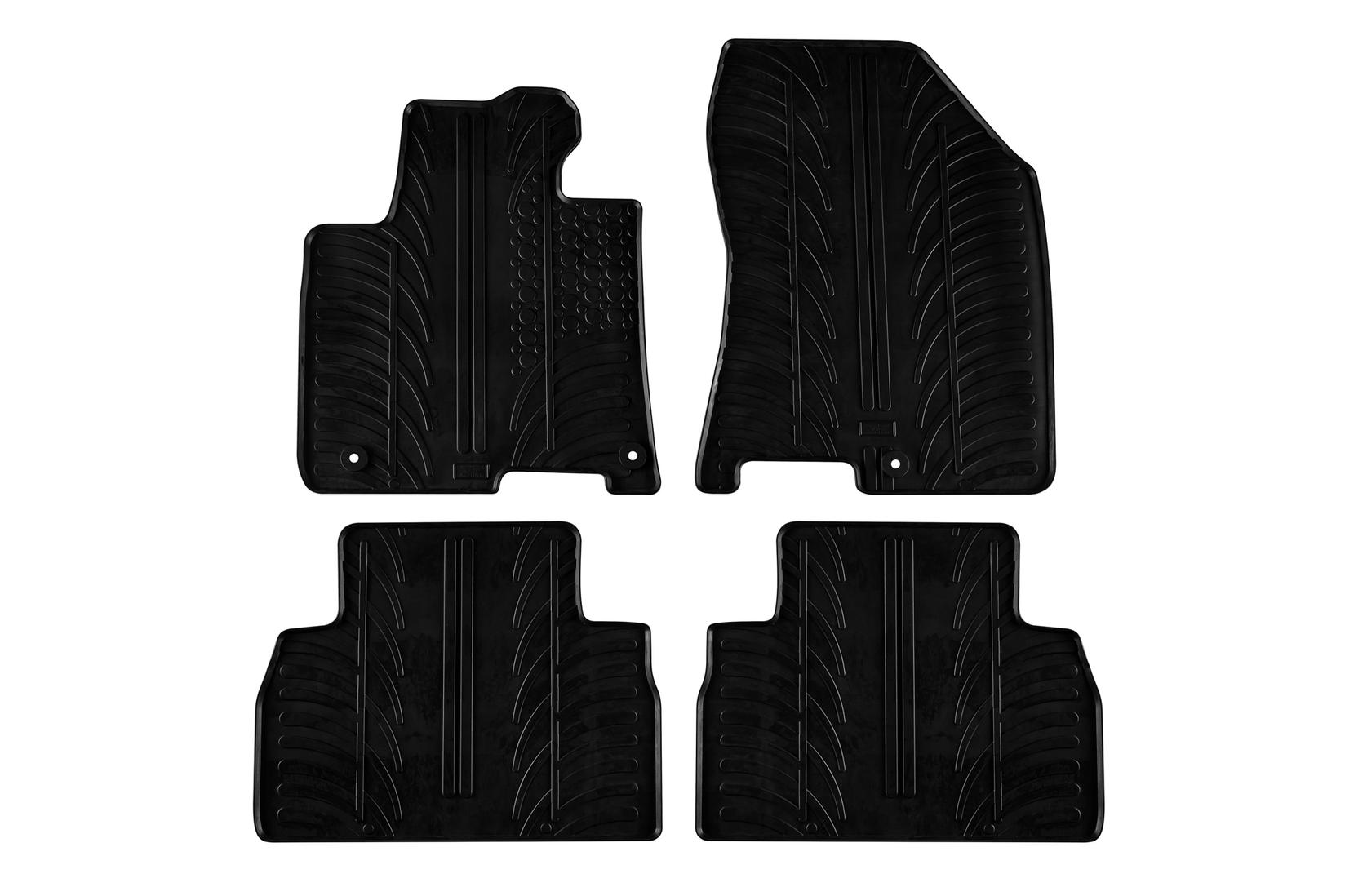 GLEDRING Гумени патосници за Hyundai Santa Fe по 2018 година 4 дела црни