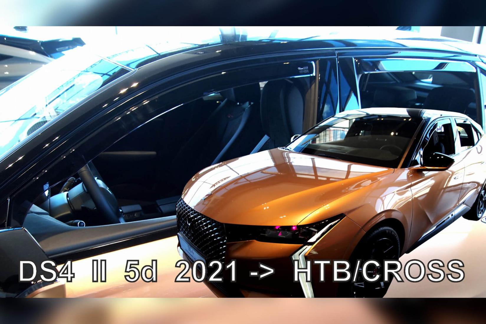 HEKO Комплет ветробрани за Citroen DS4 хечбек, DS4 Cross по 2021 година со 5 врати, затемнети, 4 бројки