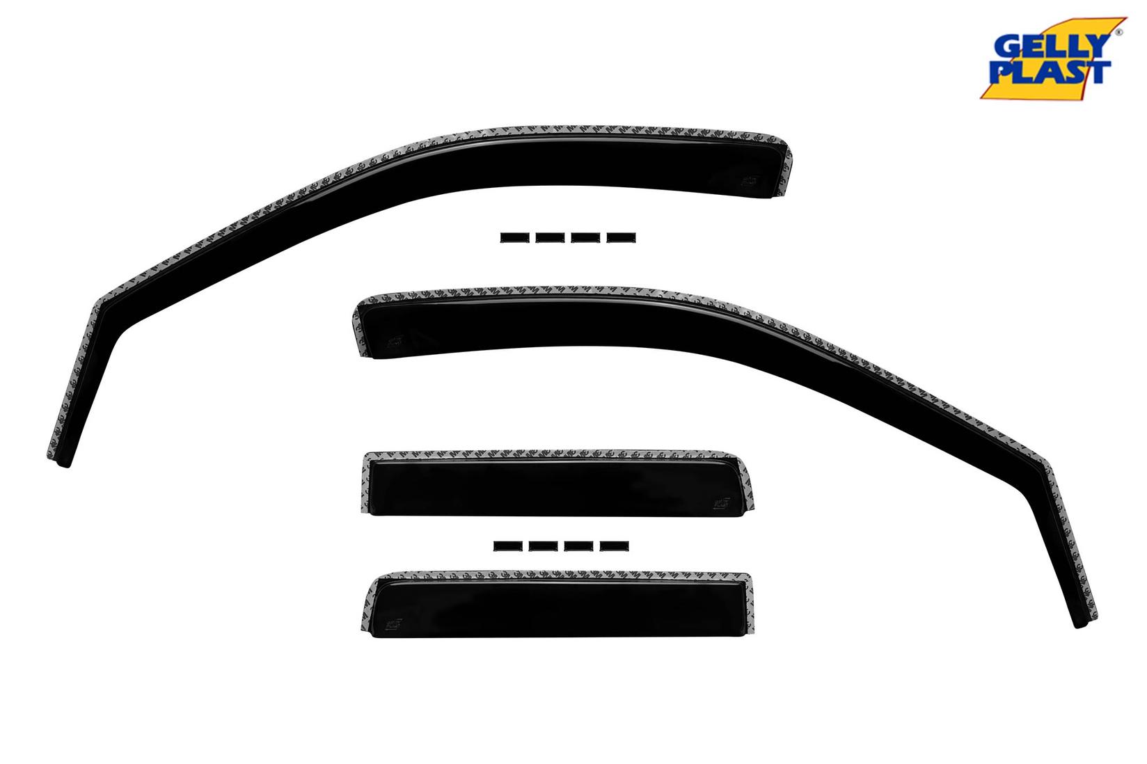 GELLYPLAST Комплет ветробрани Gelly Plast за Jeep Grand Cherokee WJ 1999-2005, 4 бр., црни
