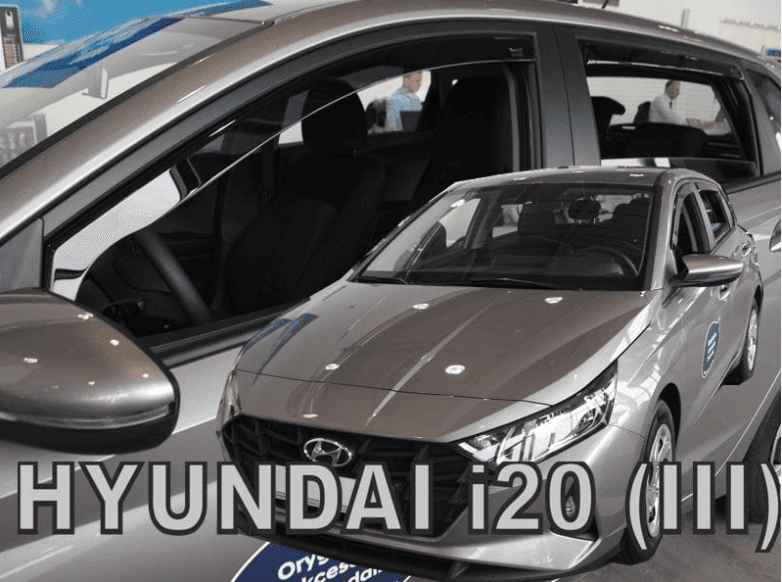 HEKO Комплет ветробрани за Hyundai I20 хечбек по 2020 година со 5 врати, затемнети, 4 бројки