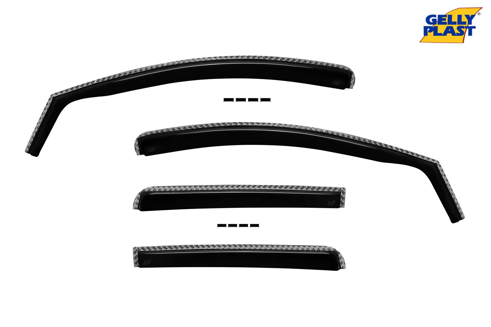 GELLYPLAST Комплет ветробрани Gelly Plast за Dacia Sandero после 2012 , 4 бр., црни
