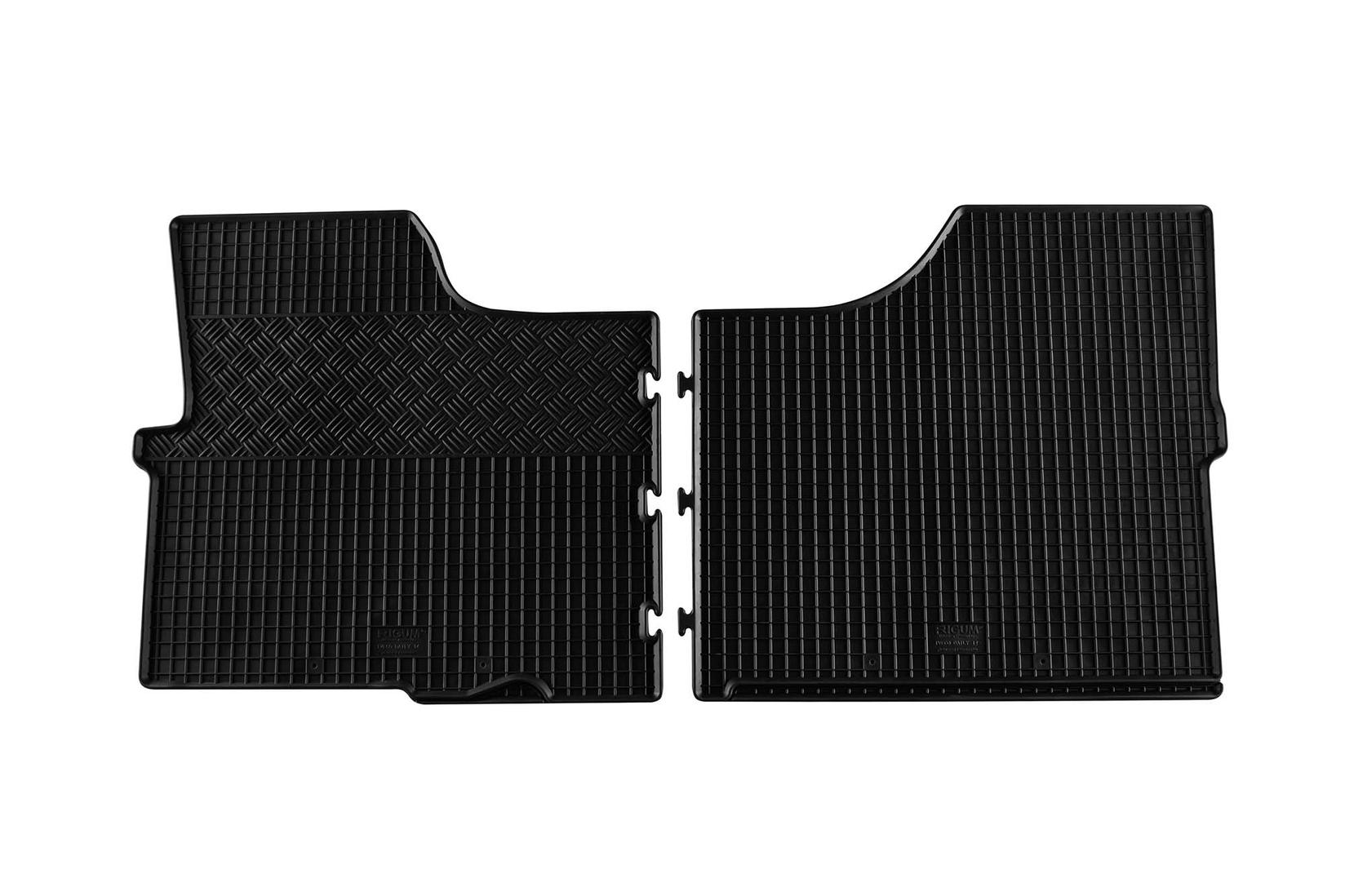 RIGUM Гумени патосници за Iveco Daily 2014-2022 по 2022 година со 2 или 3 места 2 дела црни