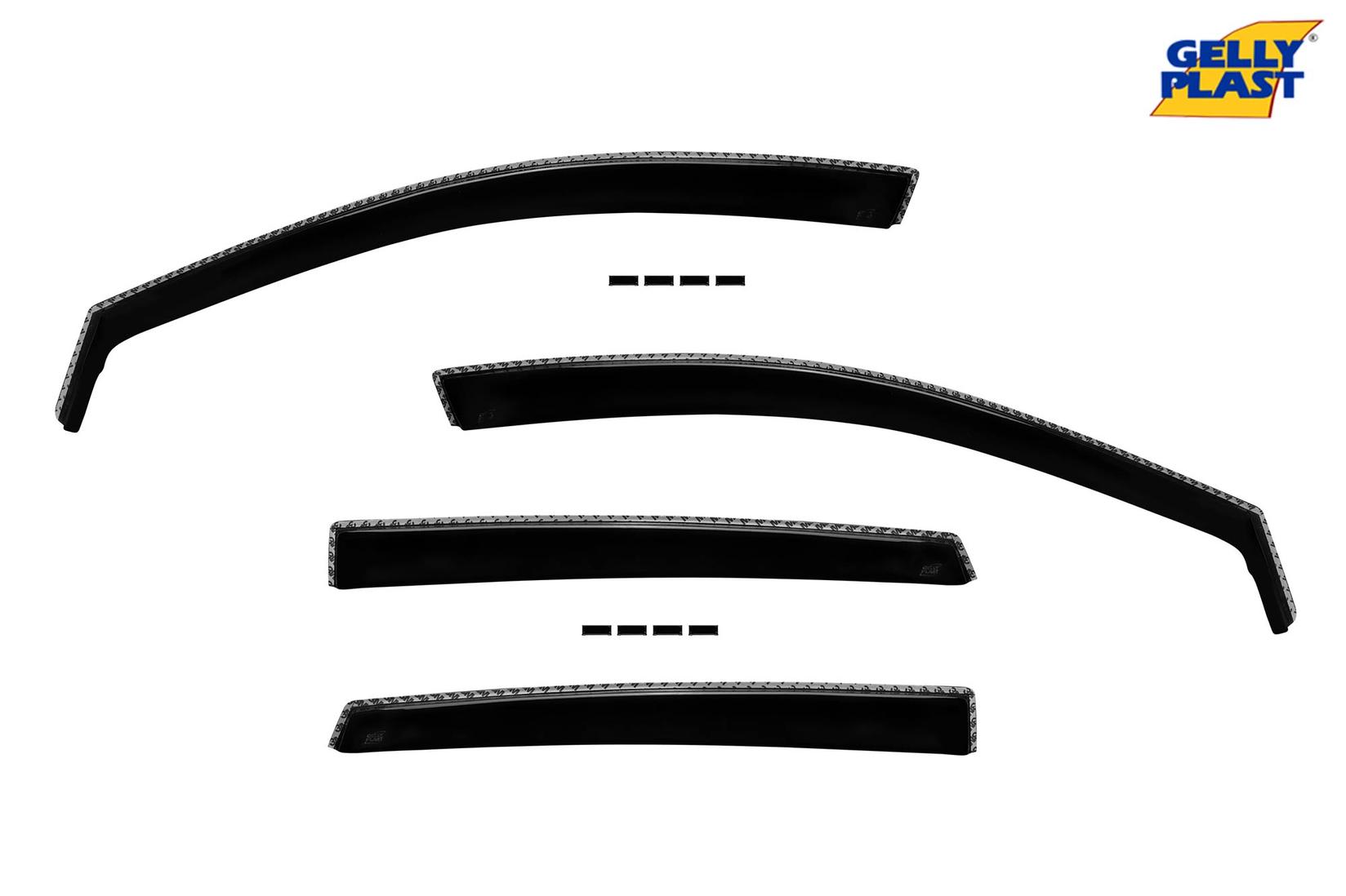 GELLYPLAST Комплет ветробрани Gelly Plast за Honda Cr-v 2006-2013, 4 бр., црни