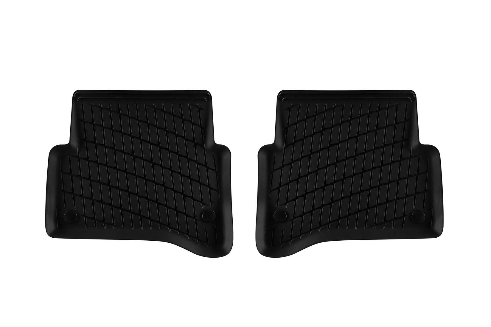 MERCEDES-BENZ Гумени патосници за Mercedes S класа W223 по 2020 година кратка верзија задни 2 дела црни