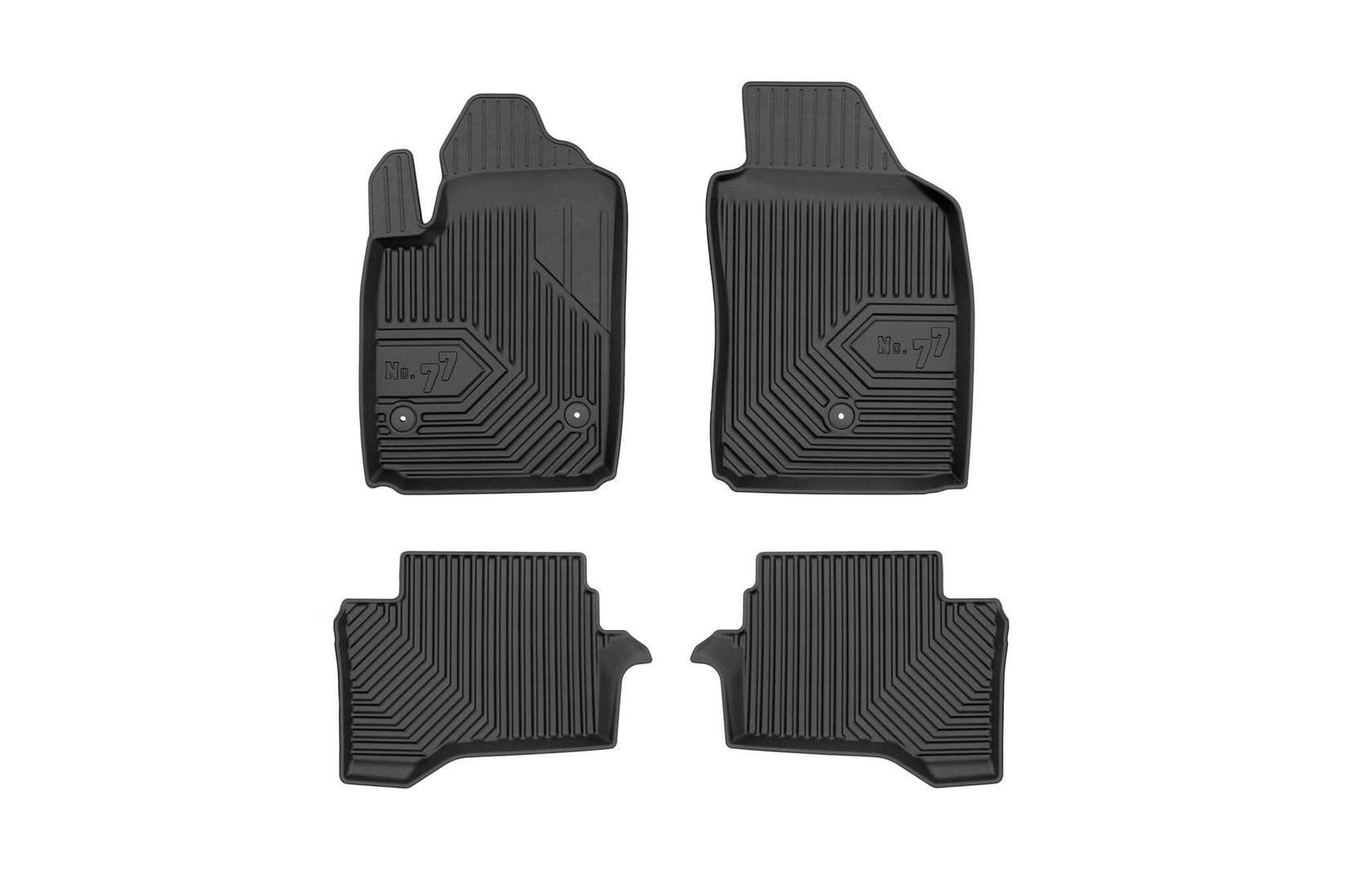 FROGUM 2.5D Гумени патосници модел 77 за Fiat 500e Electric 2015-2020 4 дела црни