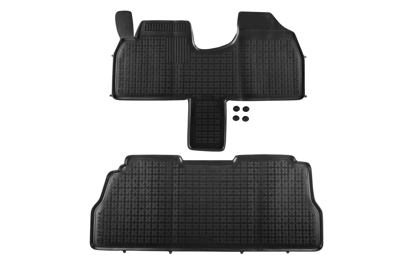 REZAW-PLAST Гумени патосници за Peugeot 806 Citroen Evasion Fiat Ulysse Lancia Zeta 1994-2002 2 дела црни