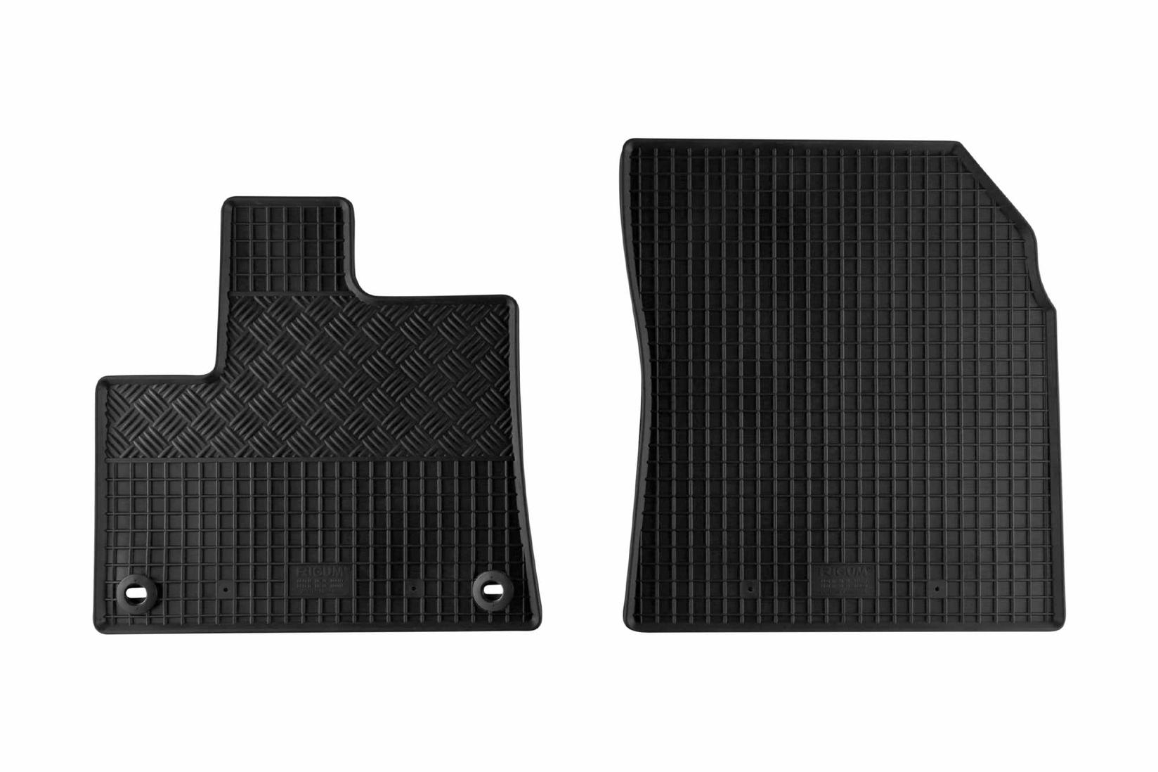 RIGUM Гумени патосници за Citroen Berlingo Peugeot Partner Opel Combo по 2019 година Toyota Proace по 2020 година 2 места 2 дела црни