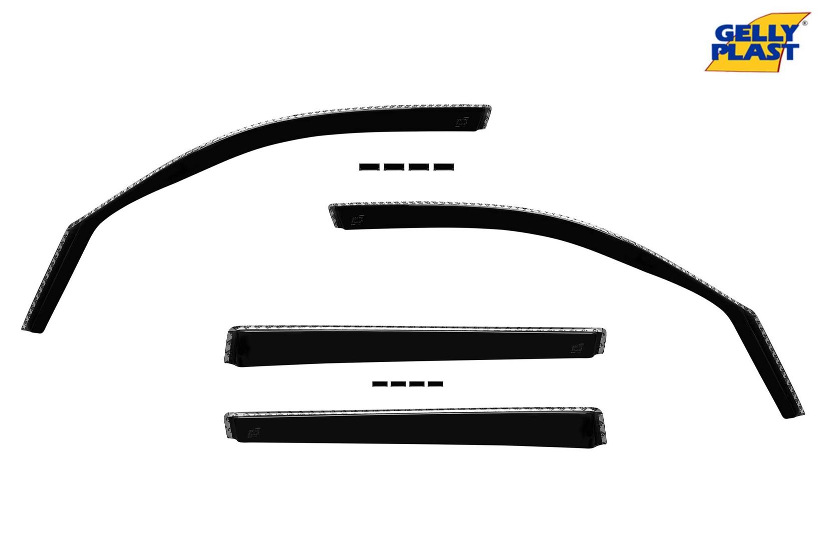GELLYPLAST Комплет ветробрани Gelly Plast за BMW X3 F25 2011-2017, 4 бр., црни