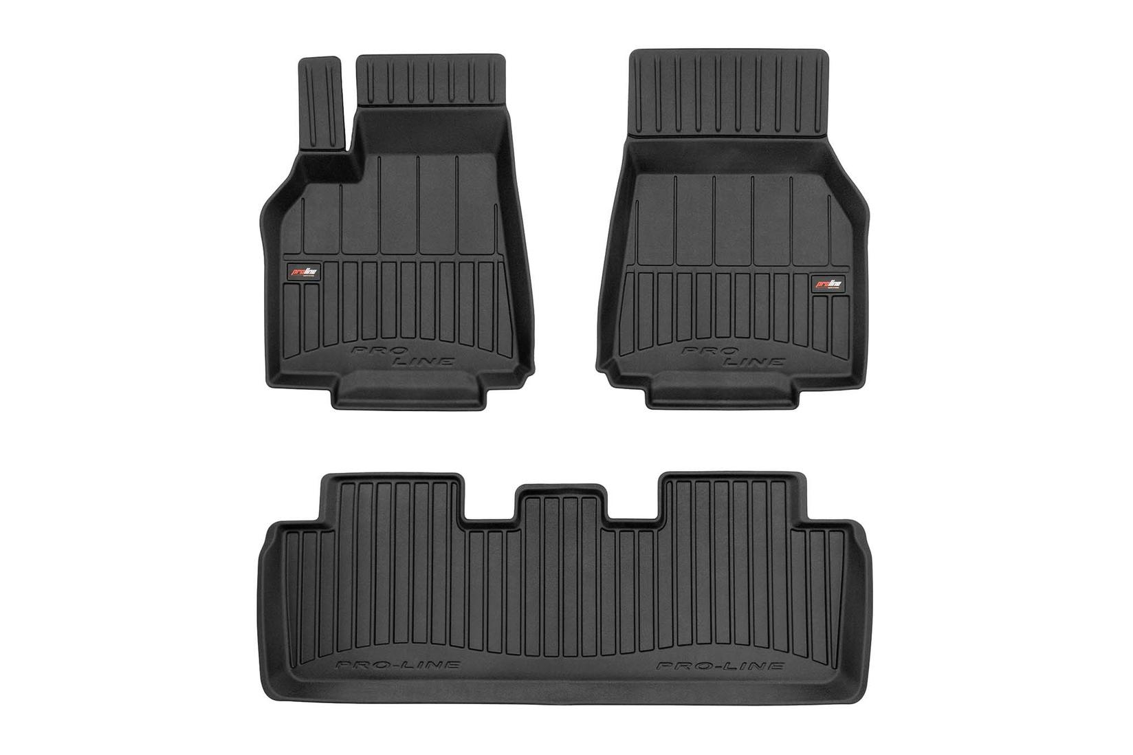 FROGUM 3D Гумени патосници за Tesla Model Y по 2020 година 3 дела црни