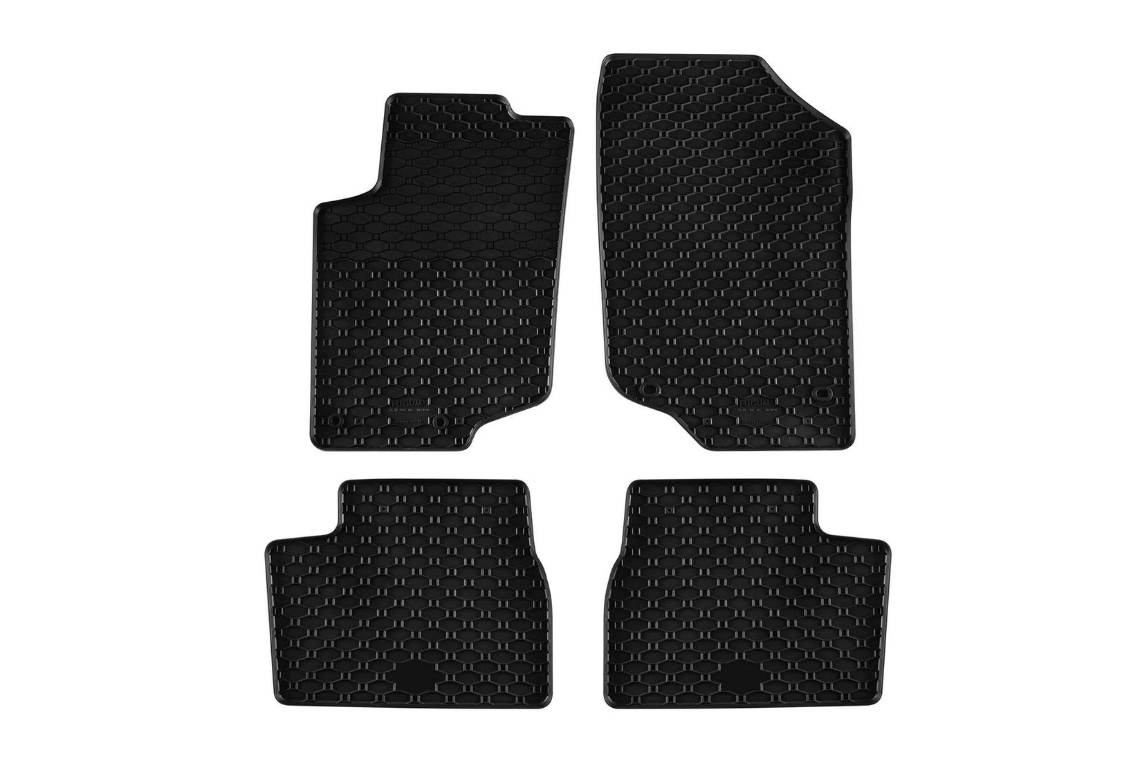 RIGUM Гумени патосници за Peugeot 207 2006-2014 4 дела црни