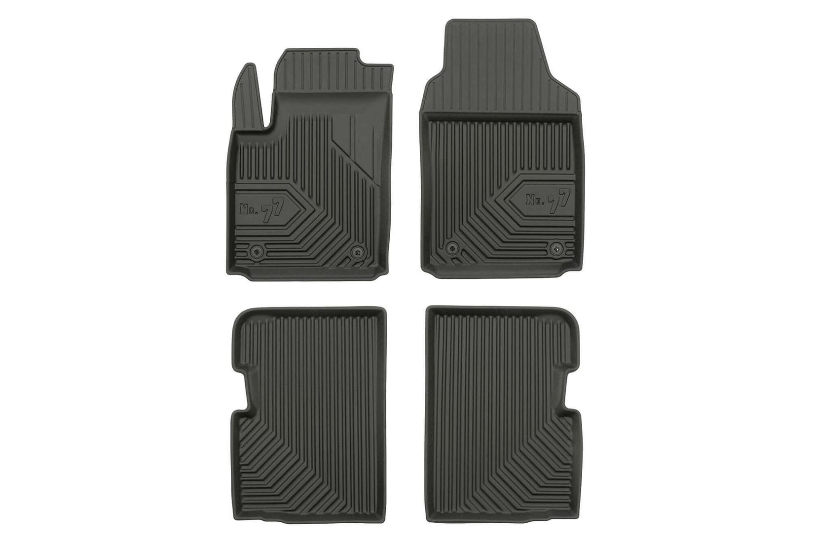 FROGUM 2.5D Гумени патосници модел 77 за Fiat 500 по 2007 година 4 дела црни