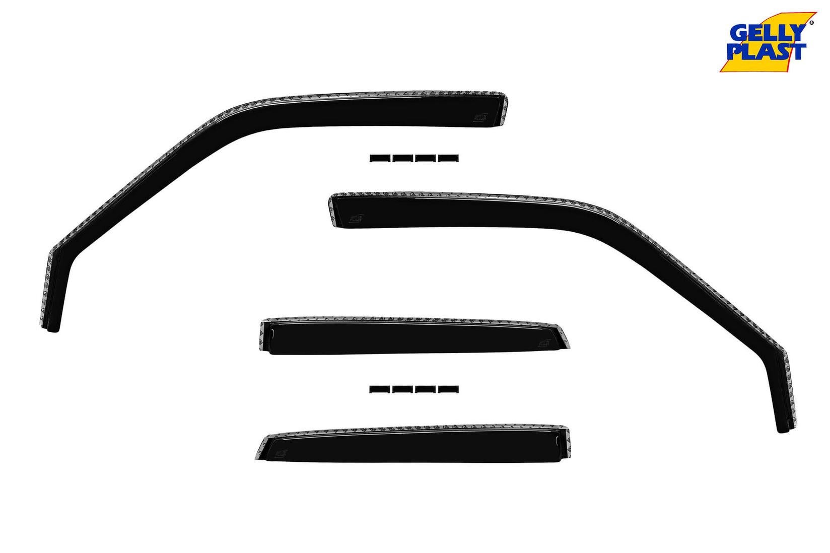 GELLYPLAST Комплет ветробрани Gelly Plast за Nissan Juke 2010-2019, црни 4 бројки