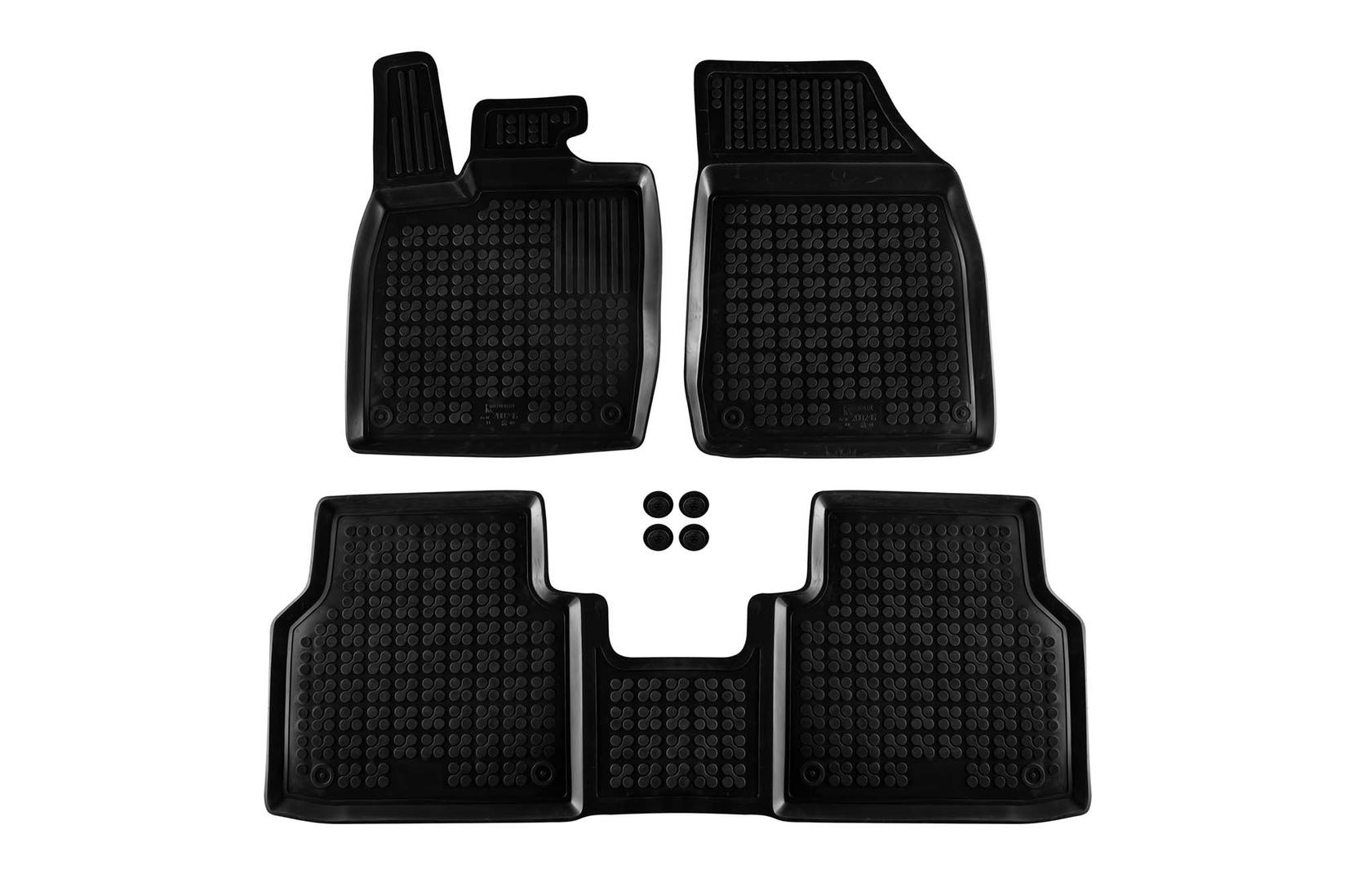 REZAW-PLAST Гумена Патосница за Skoda ENYAQ IV по 2020 година електрична верзија 3 дела црни