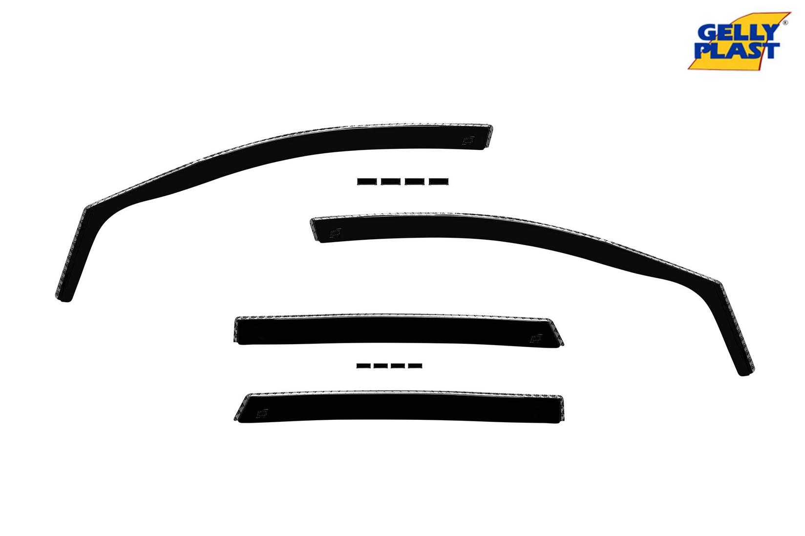 GELLYPLAST Комплет ветробрани Gelly Plast за VW Polo MK5 караван 2009-2017, 4 бр., црни