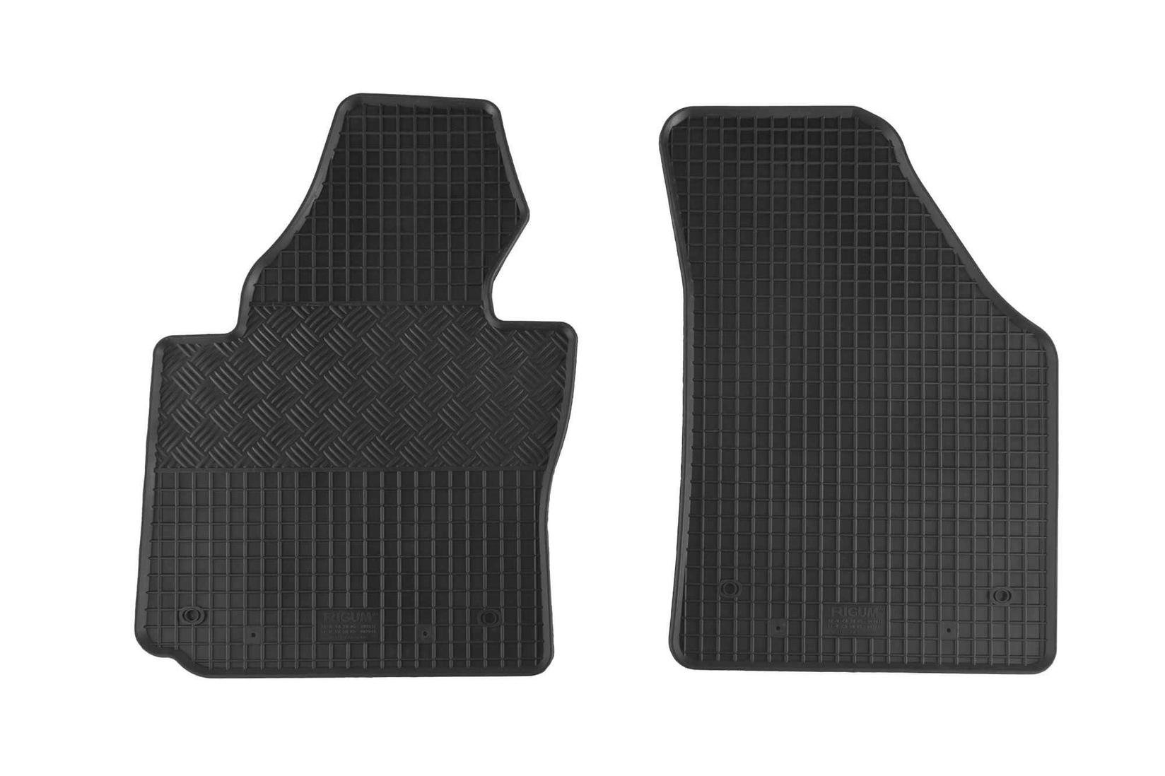 RIGUM Гумени патосници за Volkswagen Caddy 2005-2020 предни 2 дела црни