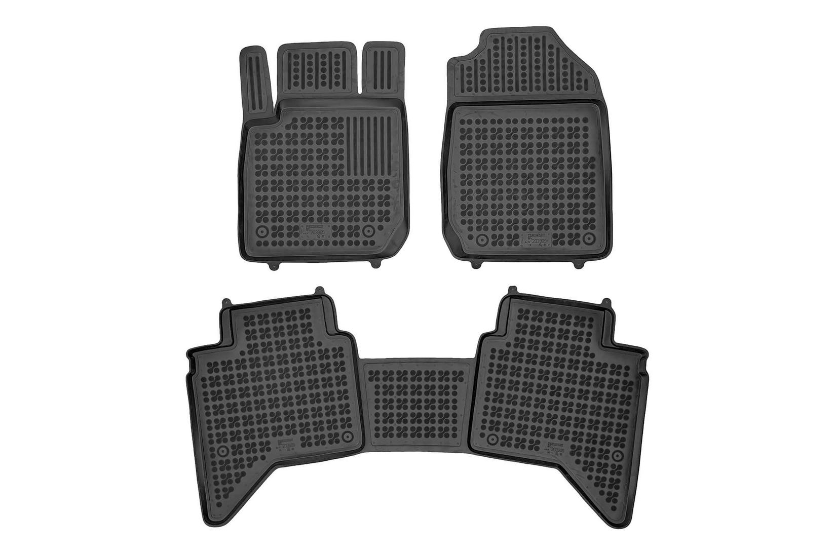 REZAW-PLAST Гумени патосници за Isuzu D-Max по 2020 година со двојна кабина 4 врати 4 дела црни