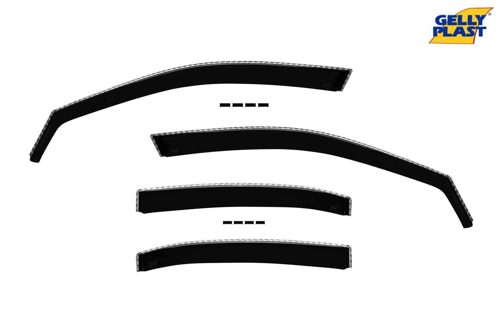 GELLYPLAST Комплет ветробрани Gelly Plast за Mercedes C класа W204 седан 2007-2014, 4 бр., црни