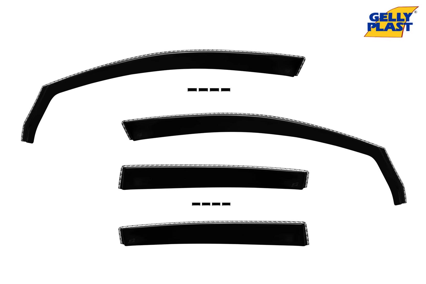 GELLYPLAST Комплет ветробрани Gelly Plast за Volkswagen Golf 5 хечбек 2003-2008, 4 бр., црни