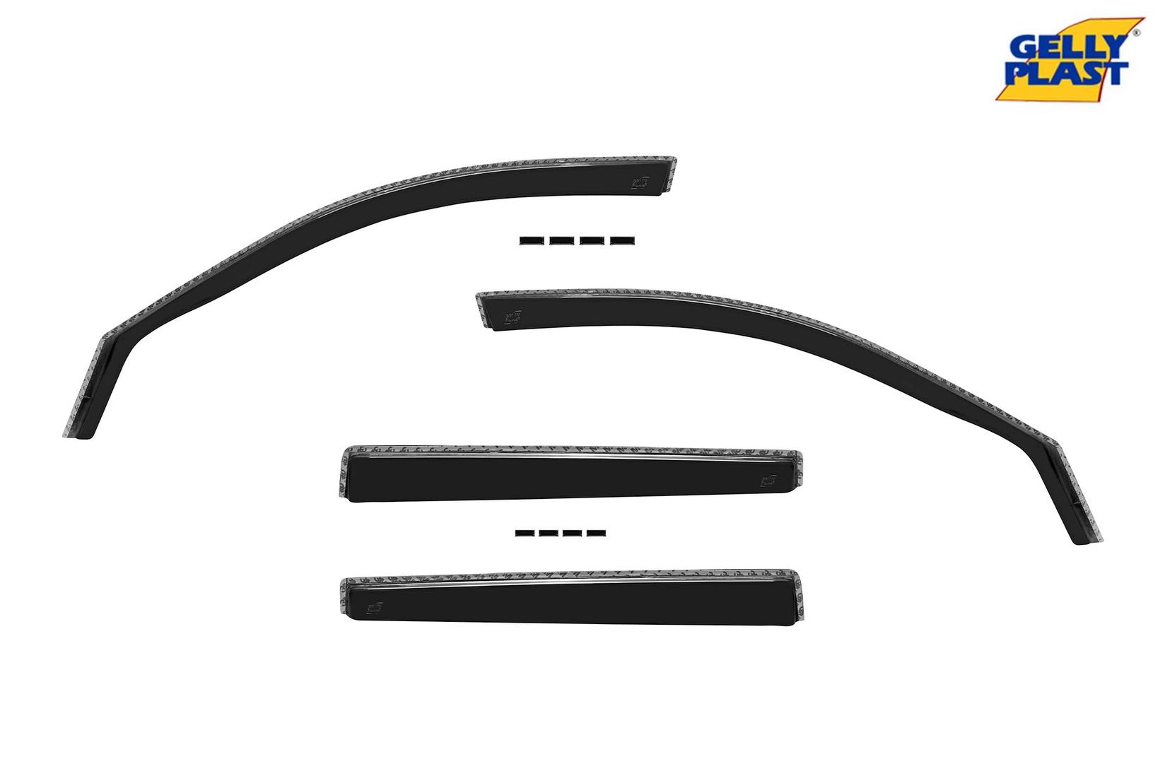 GELLYPLAST Комплет ветробрани Gelly Plast за VW Golf 4 хечбек/караван, Bora караван 1998-2005, 4 бр., црни