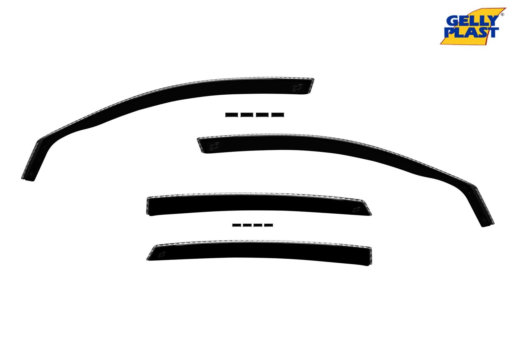 GELLYPLAST Комплет ветробрани Gelly Plast за Audi A6 C6 4 врати седан 2004-2011, 4 бр., црни