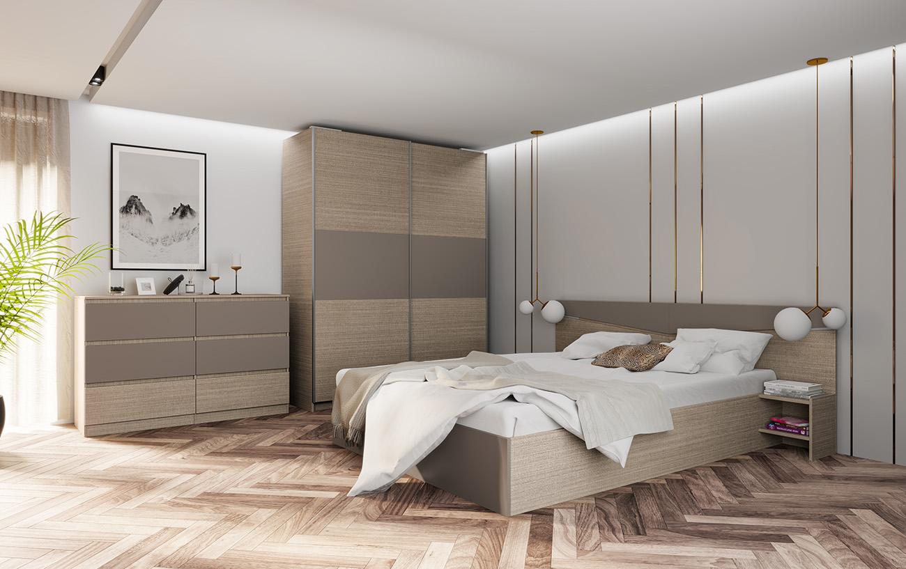 МЕБЕЛ ВИ Спална емос мока - сити 7071