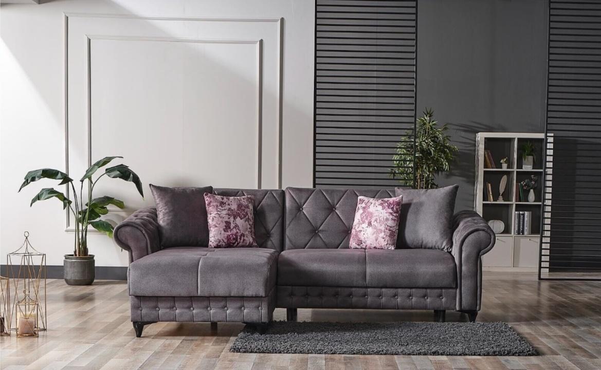 МЕБЕЛ ВИ Аголна гарнитура ибиза сива